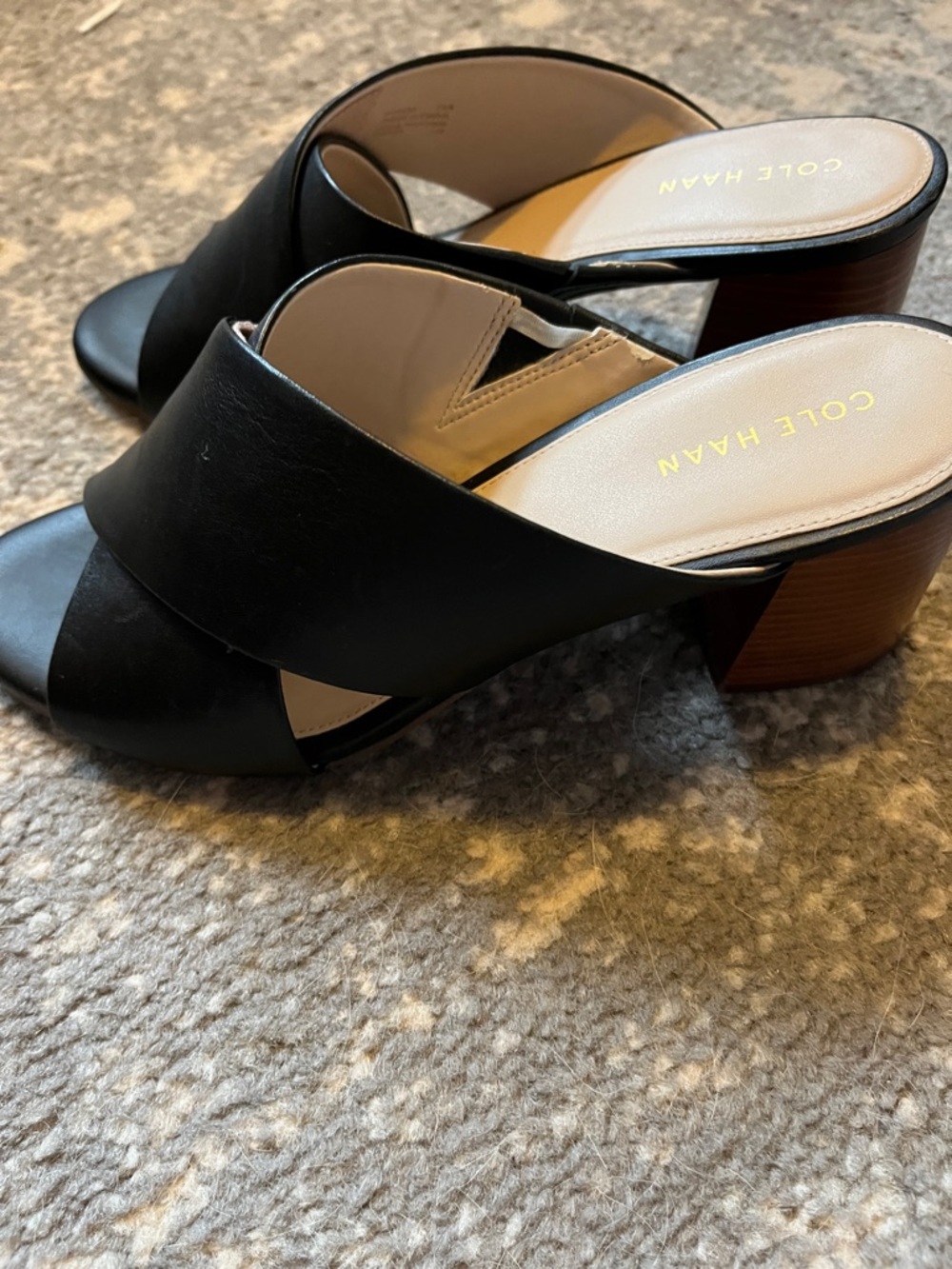 Cole Haan Black Crisscross Slip-On Mules - Picture 8 of 11